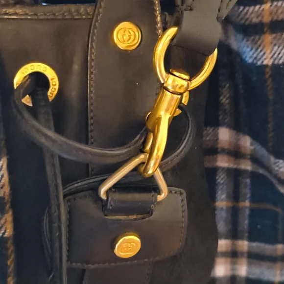 Rare Vintage Gucci Leather Drawstring Bucket Bag From Tom Ford Era - Picture 5 of 13